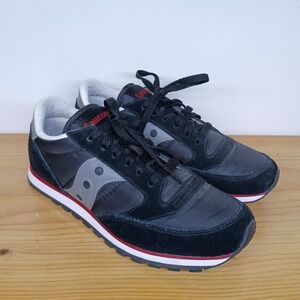 Saucony Jazz Original Womens Size 7 Black Red Suede Running Shoes Sneaker 1866-7
